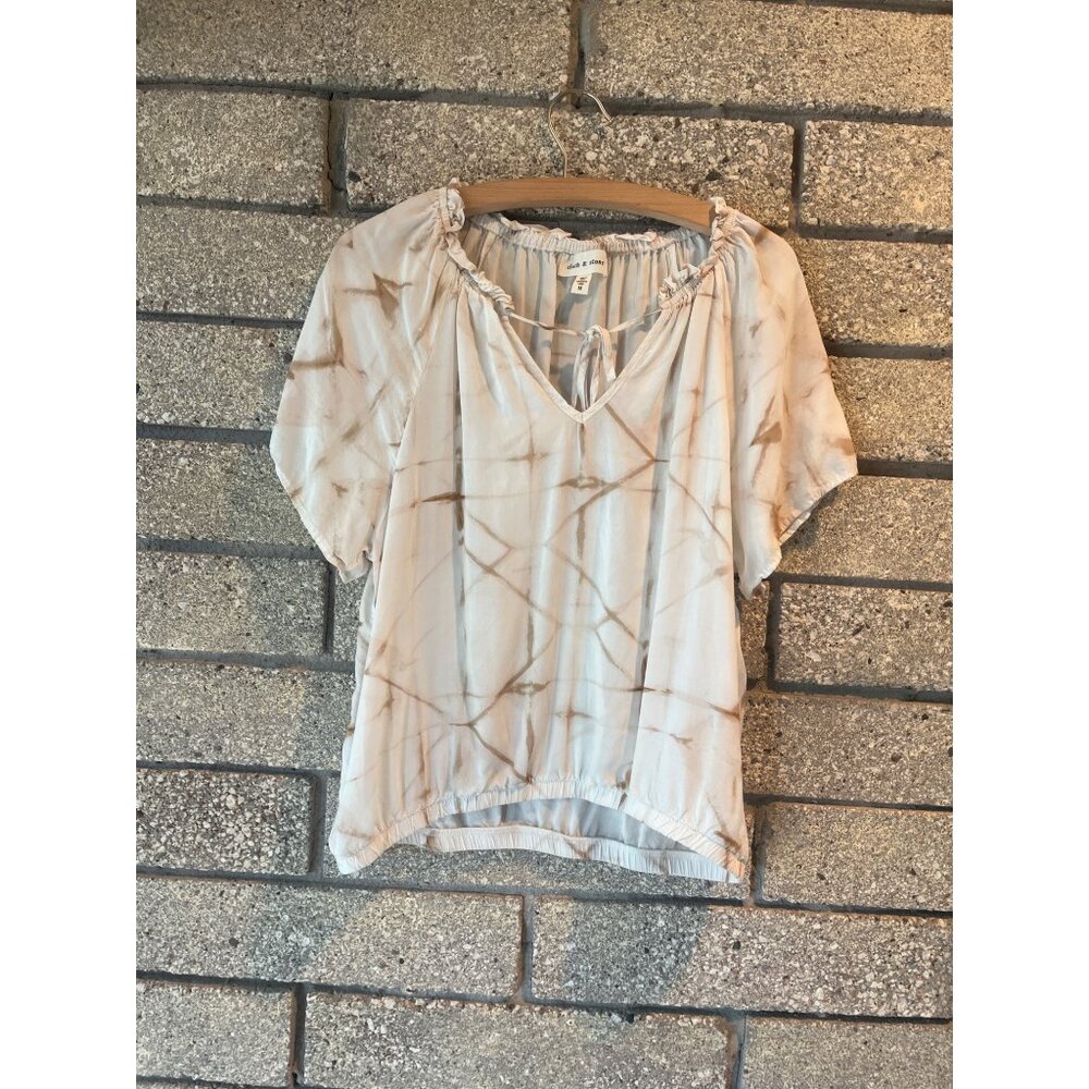 Cloth & Stone Tie-Dye Short Sleeve Top M